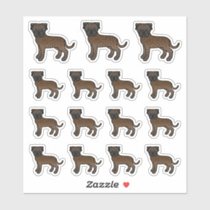 Brindle Bullmastiff Cute Cartoon Dogs