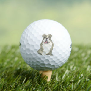 Brindle English Bulldog Golf Balls