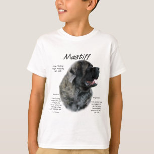 Brindle Fluffy Mastiff History T-Shirt