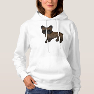 Brindle French Bulldog Cute Cartoon Dog Hoodie