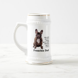 Brindle French Bulldog Dad Beer Stein