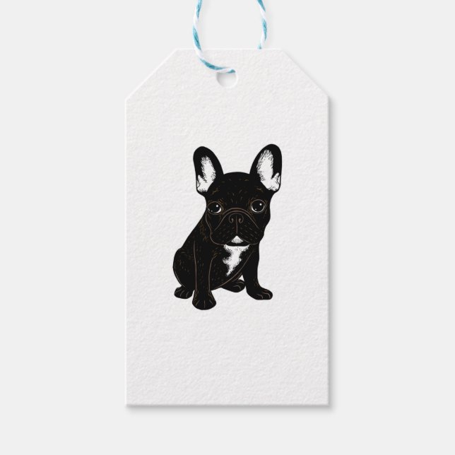 Brindle French Bulldog Gift Tags (Front)
