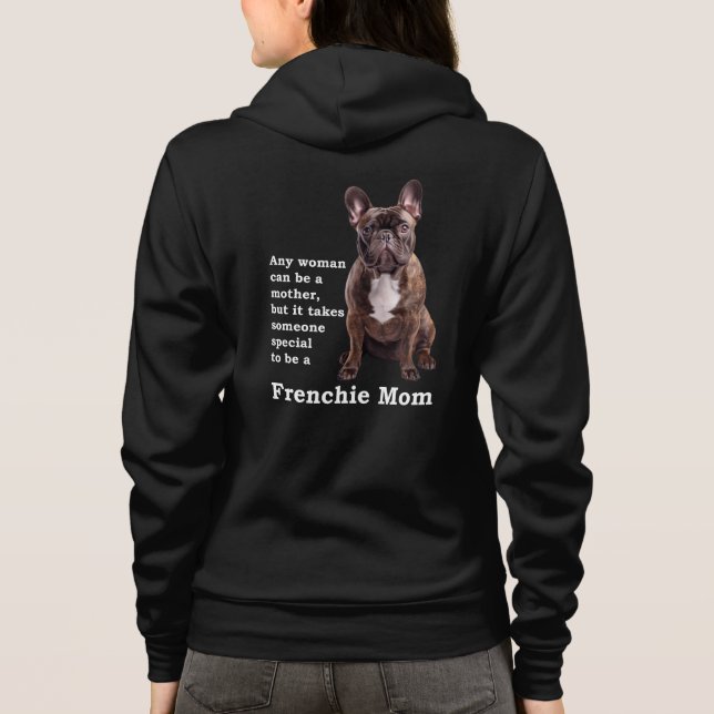 Brindle French Bulldog Mum Hoodie (Back)