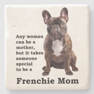 Brindle French Bulldog Mum Stone Coaster
