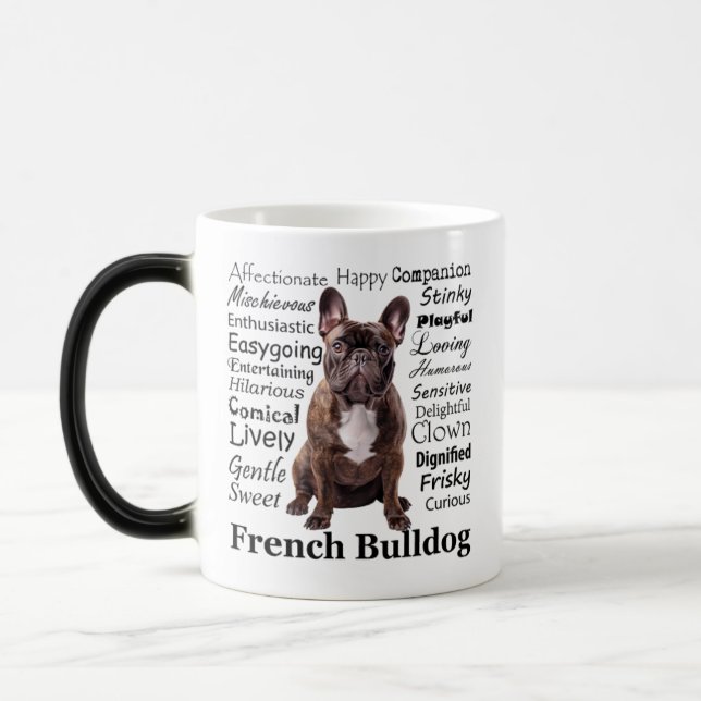 Brindle French Bulldog Traits Magic Mug (Left)