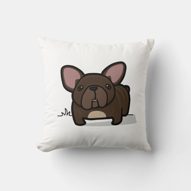 Brindle Frenchie Cushion (Front)