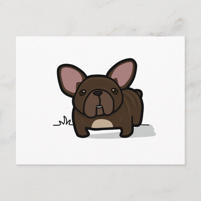 Brindle Frenchie Postcard (Front)