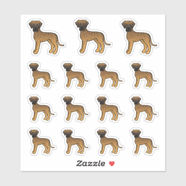 Brindle Great Dane Cute Cartoon Dogs (Sheet)