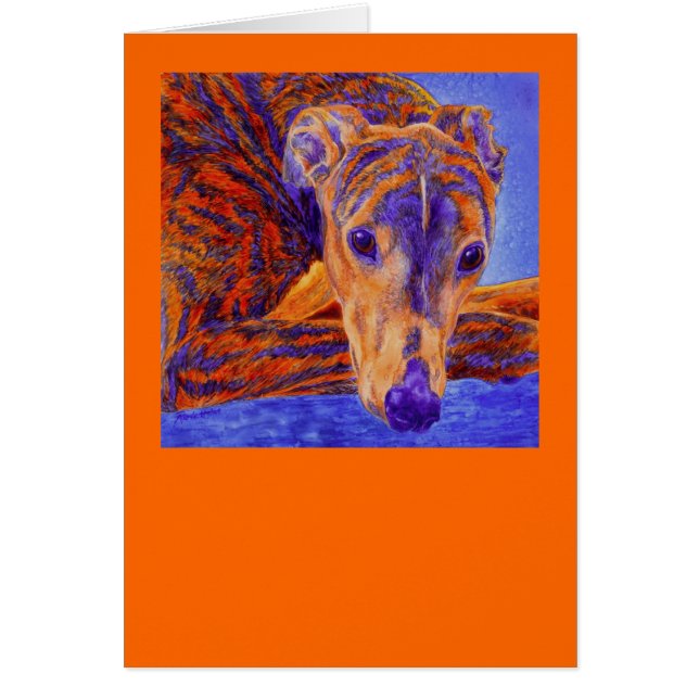 Brindle Greyhound Card #2 - "Ace" (Front)