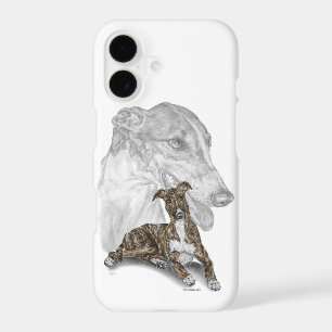 Brindle Greyhound Dog Art