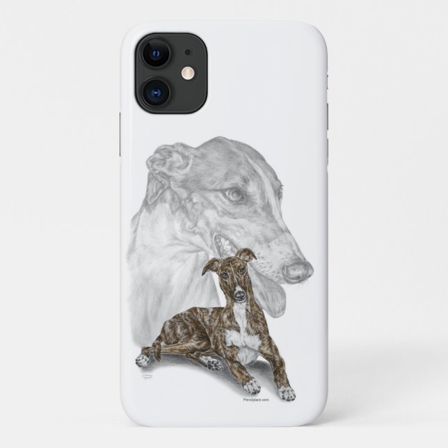 Brindle Greyhound Dog Art Case-Mate iPhone Case (Back)