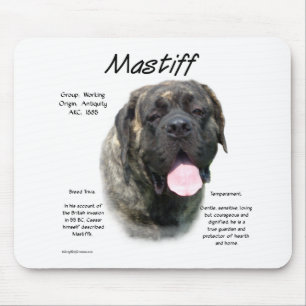 Brindle Mastiff History  Mouse Pad