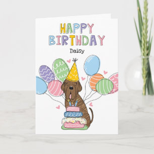 Brindle Neapolitan Mastiff Birthday Card