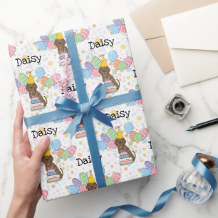 Brindle Neapolitan Mastiff Dog Birthday Wrapping Paper