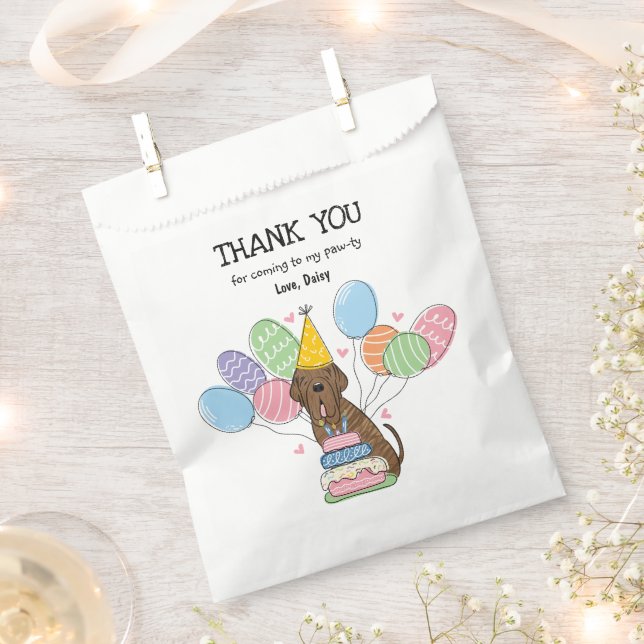 Brindle Neapolitan Mastiff Dog Favour Bags (Clipped)