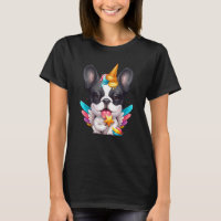 Brindle Pied French Bulldog Ice Cream Unicorn