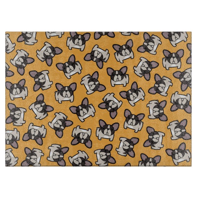 Brindle Pied Frenchie Cutting Board (Front)