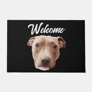 BRINDLE PIT BULL  DOORMAT