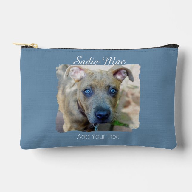 Brindle Pit Bull Puppy by Shirley Taylor Accessory Pouch (Front)