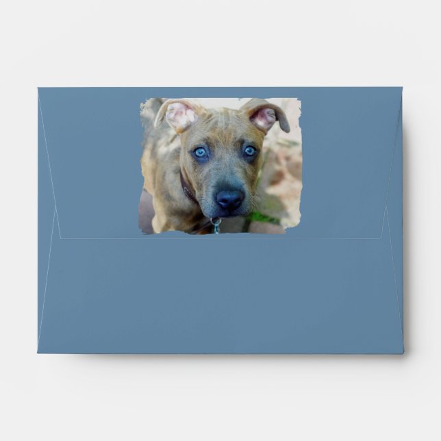 Brindle Pit Bull Puppy by Shirley Taylor Envelope (Back (Top Flap))