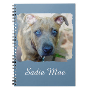 Brindle Pit Bull Puppy by Shirley Taylor Spiral Notebook