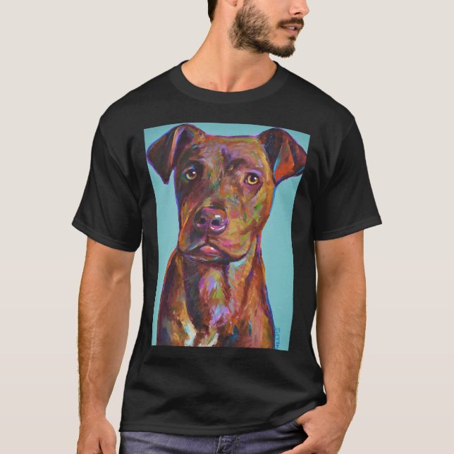 Brindle Pitbull Pup T-Shirt (Front)