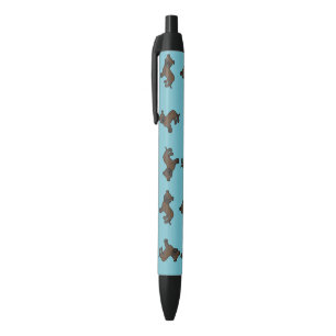 Brindle Staffordshire Bull Terrier Pattern Black Ink Pen