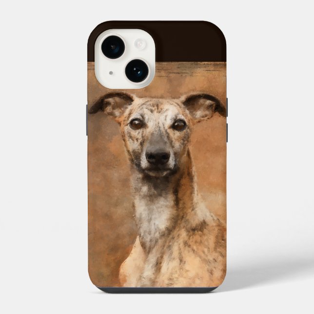 Brindle Whippet Dog iPhone Case (Back)