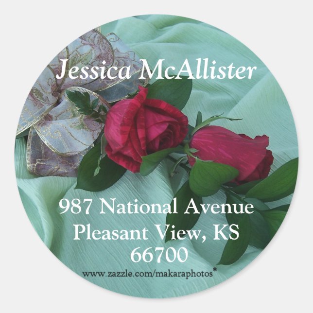 BrindleRoseSticker-customise Classic Round Sticker (Front)