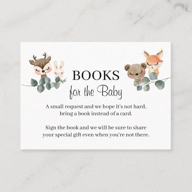 Bring a book baby shower insert card (Front)