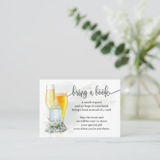 Bring a Book Bubbles Greenery Baby Shower Insert
