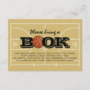 Bring a Book   Cool Basketball Baby Shower Enclosure Card