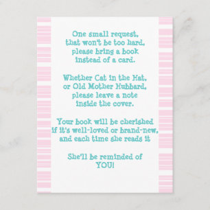 Bring a Book Enclosure Card