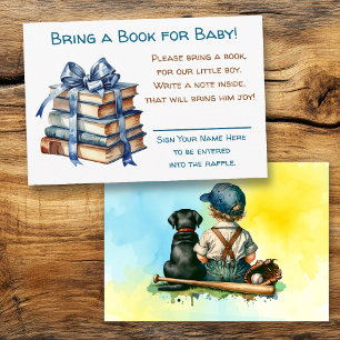 Bring a Book for Baby   Baby Shower  Enclosure Card