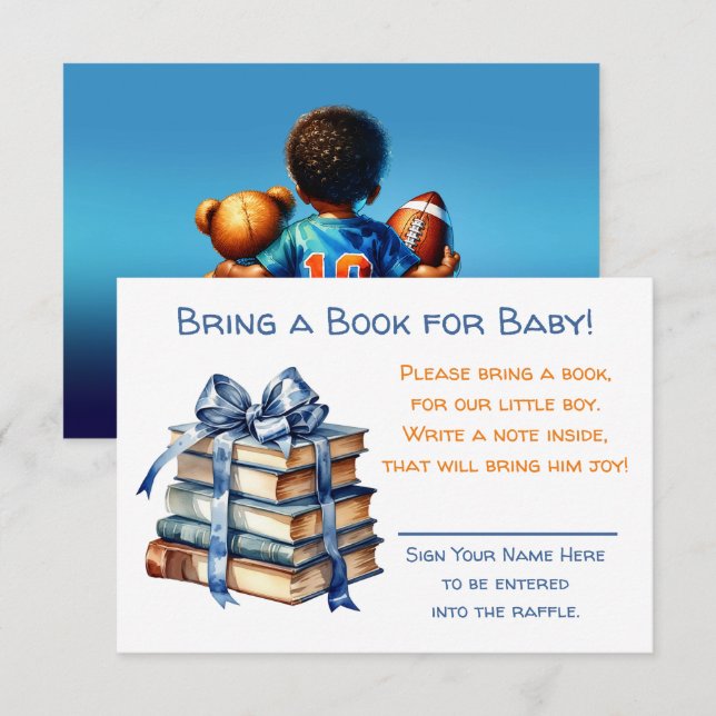 Bring a Book for Baby | Baby Shower  Enclosure Card (Front/Back)