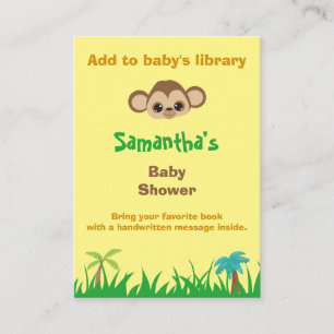 Bring a book for baby safari  Enclosure Card