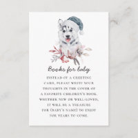 Bring a book for baby. Watercolor winter animal