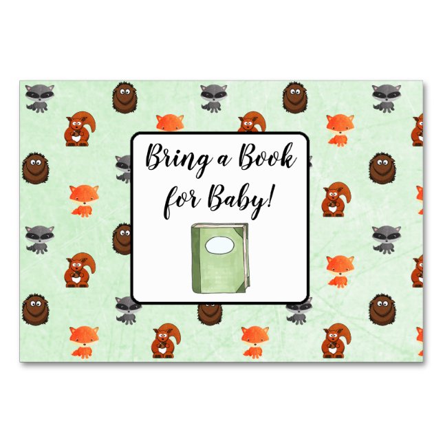Bring a Book for Baby Woodland Creatures Card (Front)