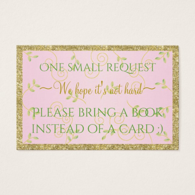 Bring-a-Book "Gld Birds/P" Insert Card/Personalise (Front)