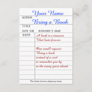 Bring a book insert
