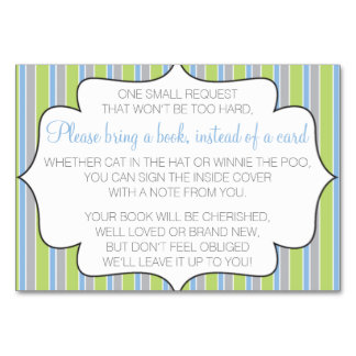 Bring a book instead of a card