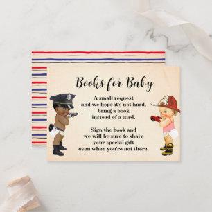 Bring a Book Little Recruit Baby Shower Card