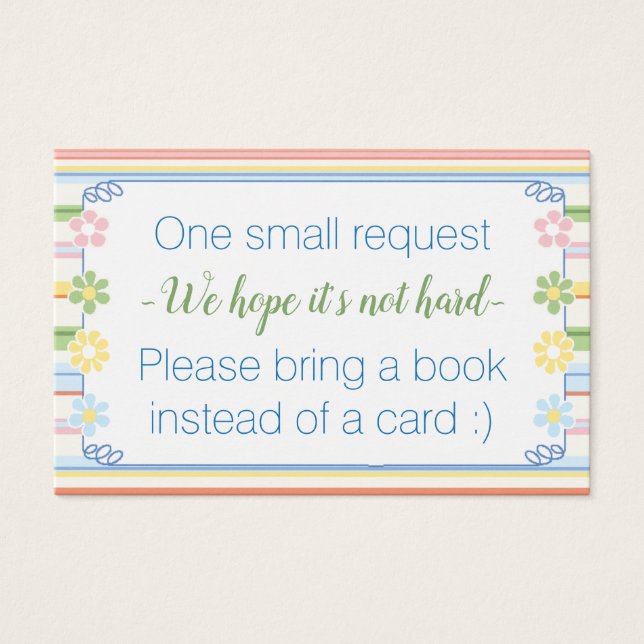 Bring-a-Book "Picnic" Insert Card/Personalise (Front)