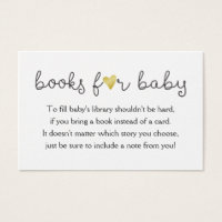 Bring a Book Request Card Baby Shower Gold Foil