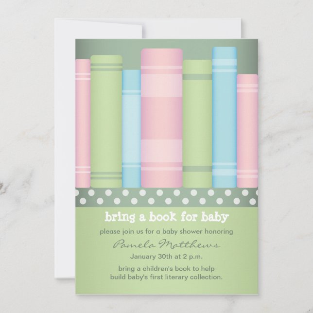 Bring a Book - Storybook - Baby Shower Invitations (Front)