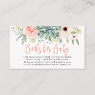 Bring a book succulents enclosure card