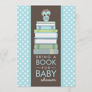 Bring A Book Sweet Owl Baby Shower Invitation