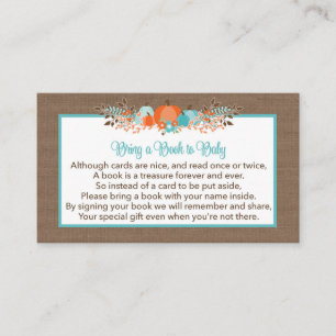 Bring a Book to Baby Request- Fall Pumpkins Enclosure Card