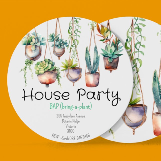 Bring a Plant House Party Invitation (Creator Uploaded)