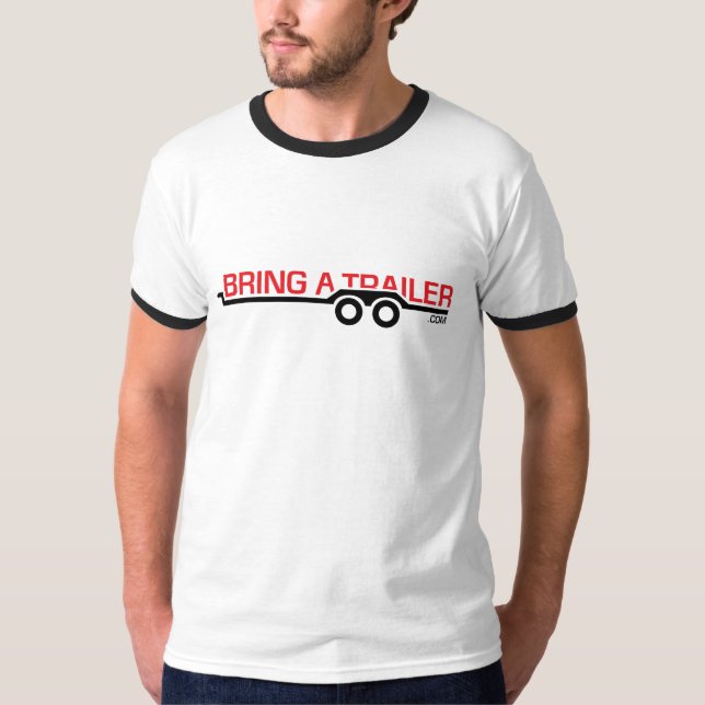 Bring a Trailer T-shirt: Red & Black T-Shirt (Front)